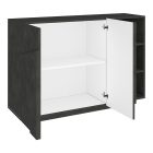 PING multi-purpose cabinet with 2 hinged doors and 3 open compartments - Web Furniture