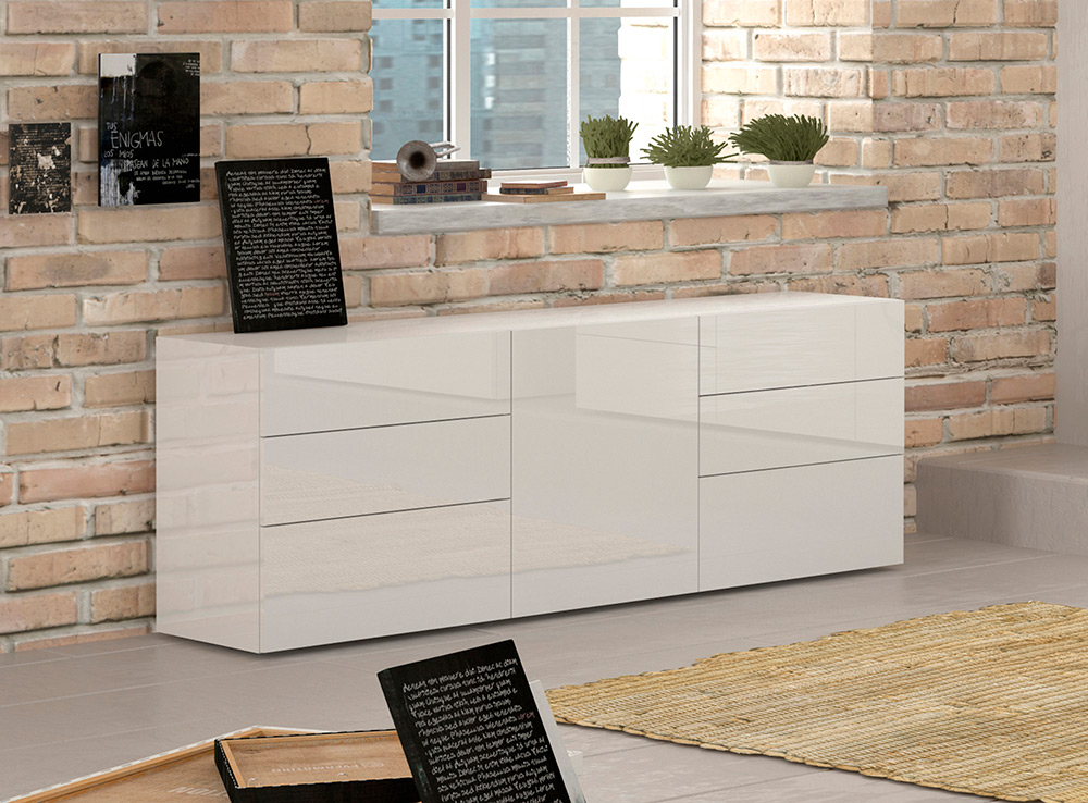 METIS 170 cm sideboard with 1 door + 6 drawers - Web Furniture