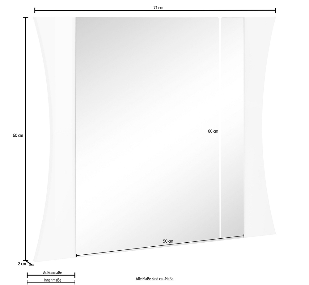 ARCO 71 cm mirror - Web Furniture