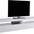 BURRATA 200 cm TV stand with 2 open compartments + 1 flap door - Web Furniture