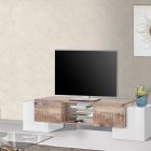 PILLON 190 cm TV stand with 2+2 hinged doors + 1 open compartment - Web Furniture
