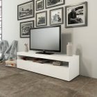 BURRATA 130 cm TV stand with 1 open compartment + 1 flap door - Web Furniture