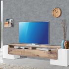 PILLON 210 cm TV stand with 2 hinged doors + 1 flap door - Web Furniture