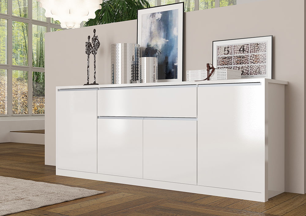 MITO sideboard with 4 doors and one large drawer - Web Furniture