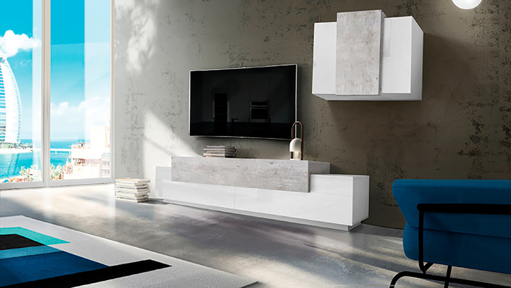CORO living room set with TV stand + entertainment wall unit - Web Furniture