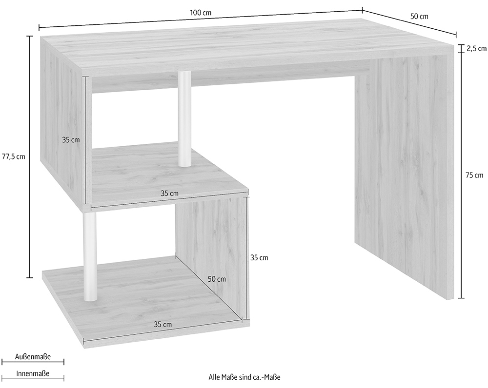 Scrivania ESSE 100 cm - Desking - Web Furniture