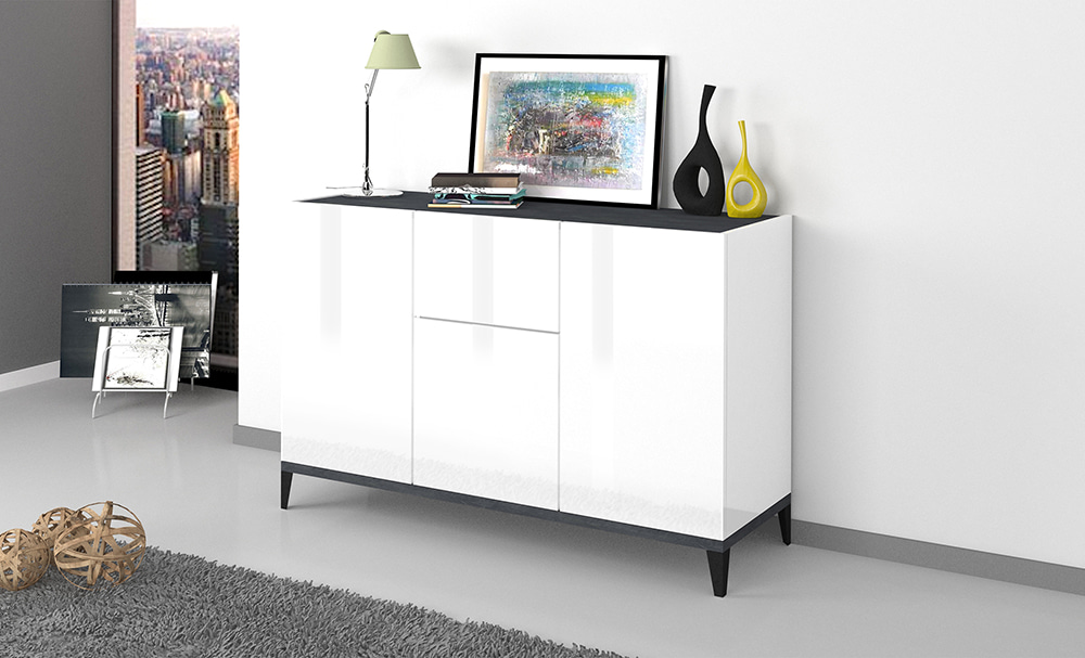 41989312_SUNRISE_AMB SUNRISE 120 cm sideboard with 3 doors + 1 drawer - Web Furniture