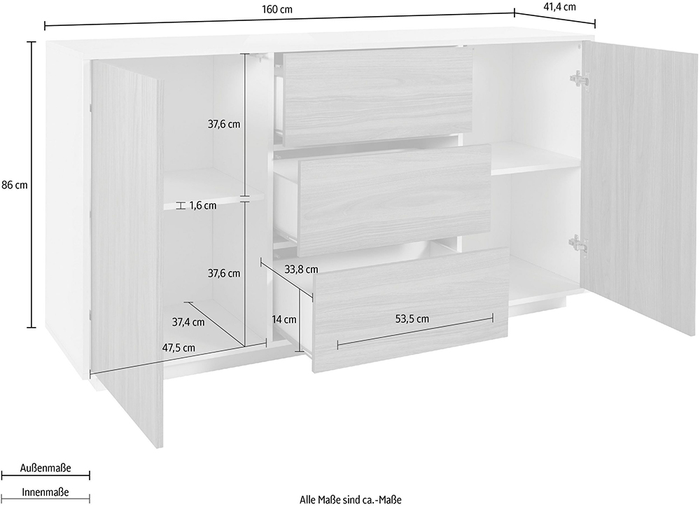 Credenza BLOOM 160 cm - Living - Web Furniture