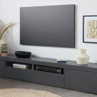 ESSENTIAL 240 cm TV Stand with 3 Flap Doors - Living - Web Furniture