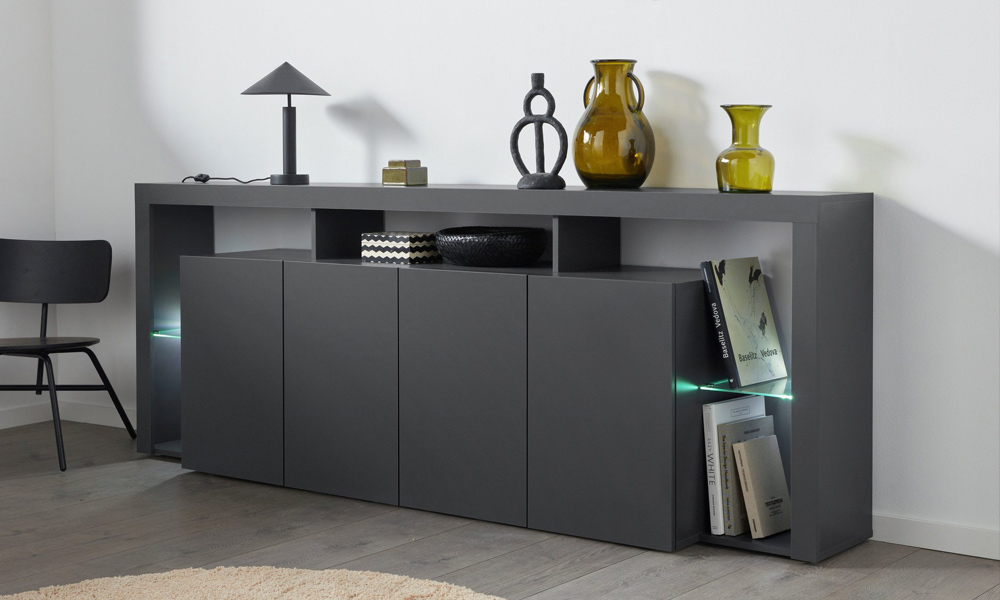 39006635_ESSENTIAL_AMB ESSENTIAL Sideboard of 220 cm with 4 doors - Living - Web Furniture