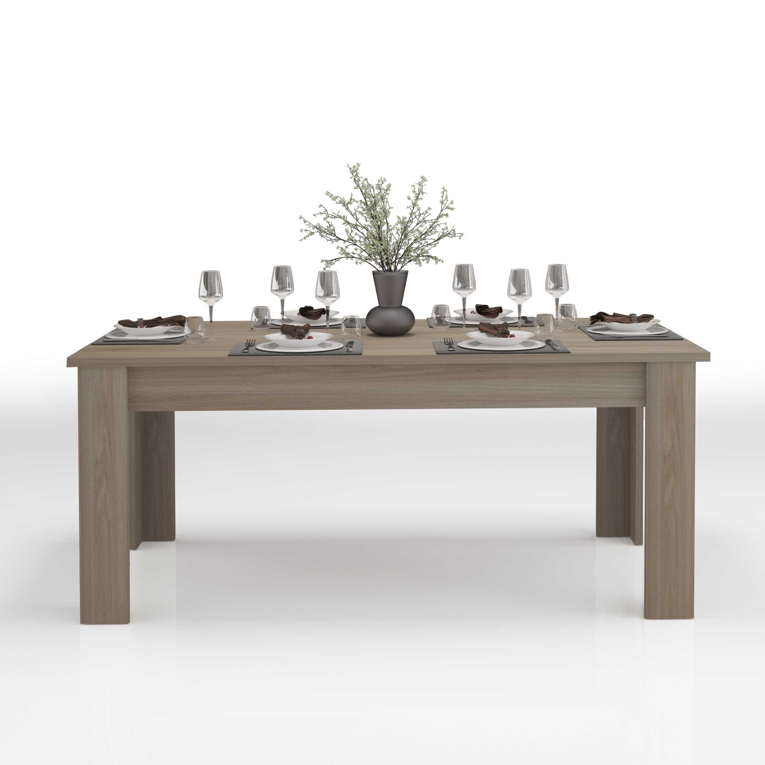 WHOUS Tavolo Allungabile per Sala da Pranzo Colore Olmo Estensibile da 140 a 190 cm, Made in Italy